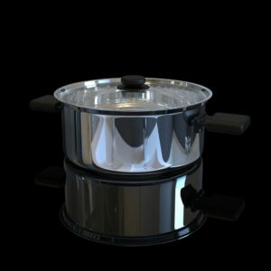 Stainless steel pot with lid